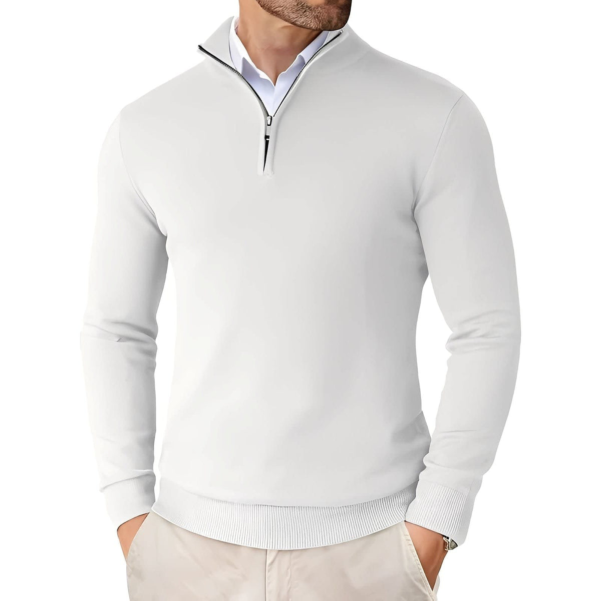 Elliot Quarter Zip Knit Sweater_4