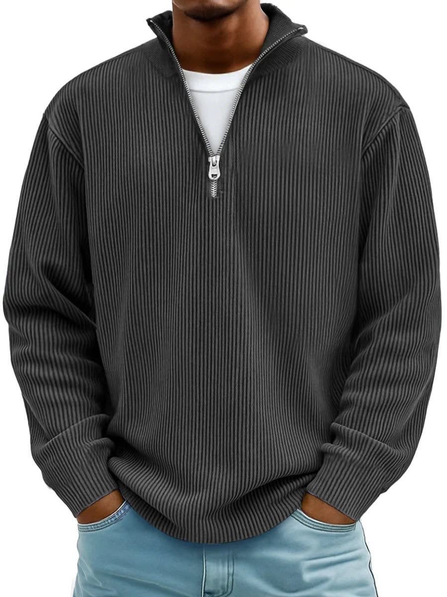 Owen Ribbed Quarter Zip Sweater_4