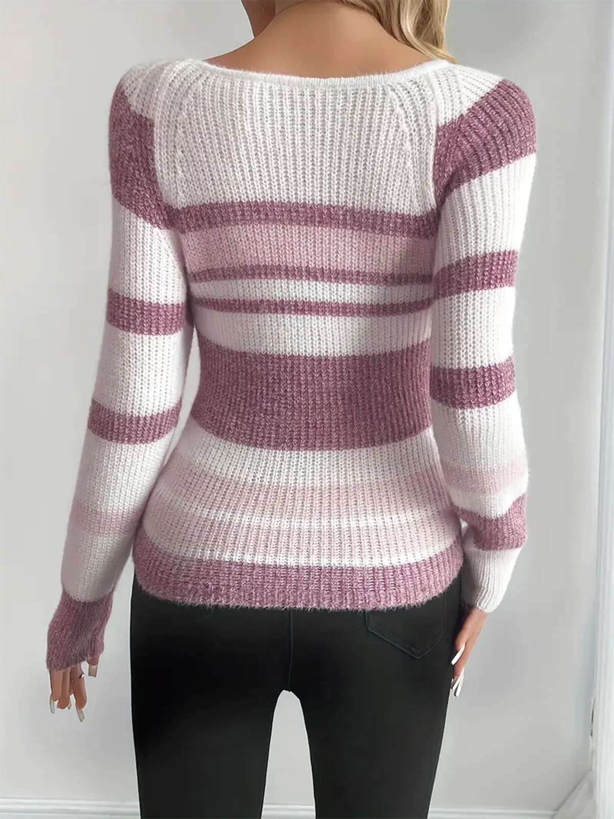 Ragna Striped Slim Fit Sweater_4