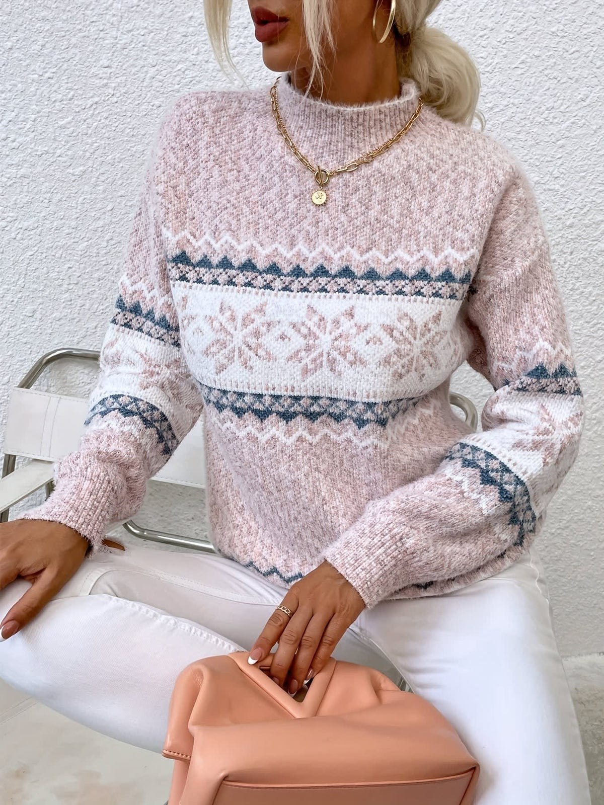 Annabel Snowflake Mock Neck Christmas Sweater_15