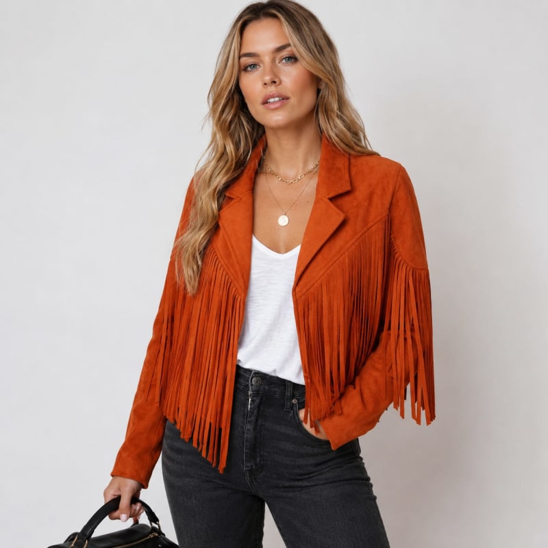 Herminia Faux Suede Fringe Jacket_1