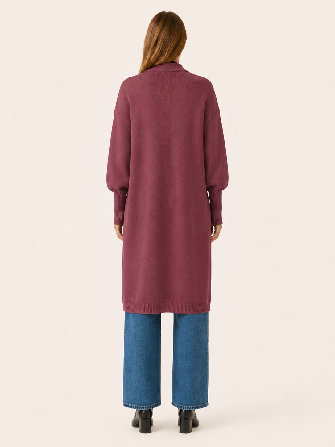Sabine Balloon Sleeve Duster Knit Cardigan_2
