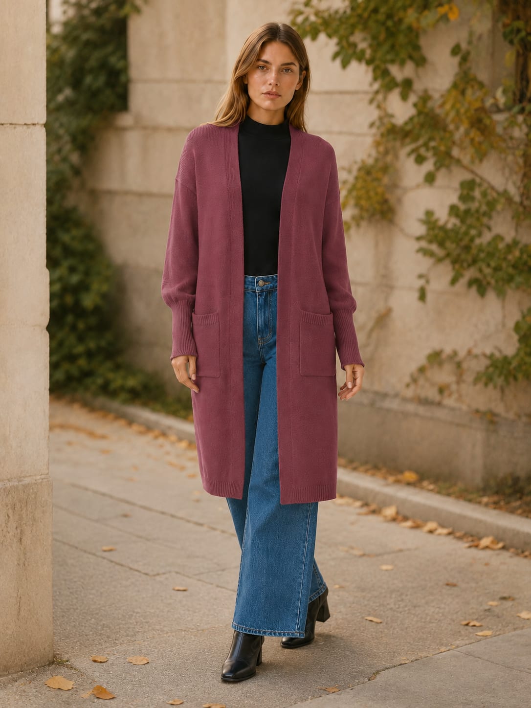 Sabine Balloon Sleeve Duster Knit Cardigan_5