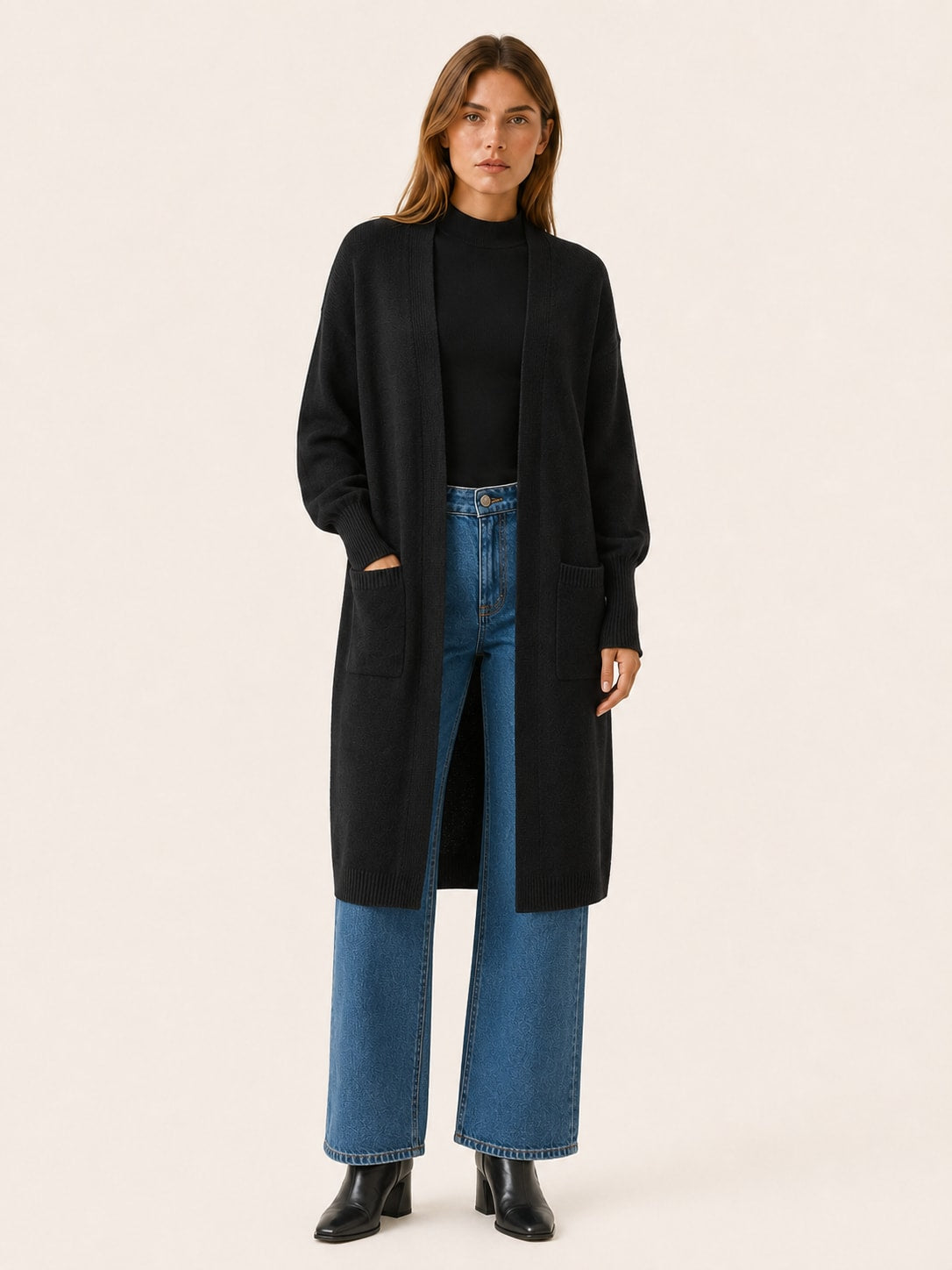 Sabine Balloon Sleeve Duster Knit Cardigan_7