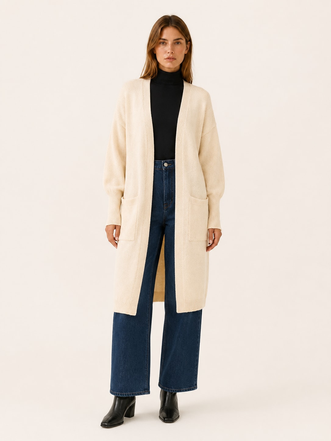Sabine Balloon Sleeve Duster Knit Cardigan_9