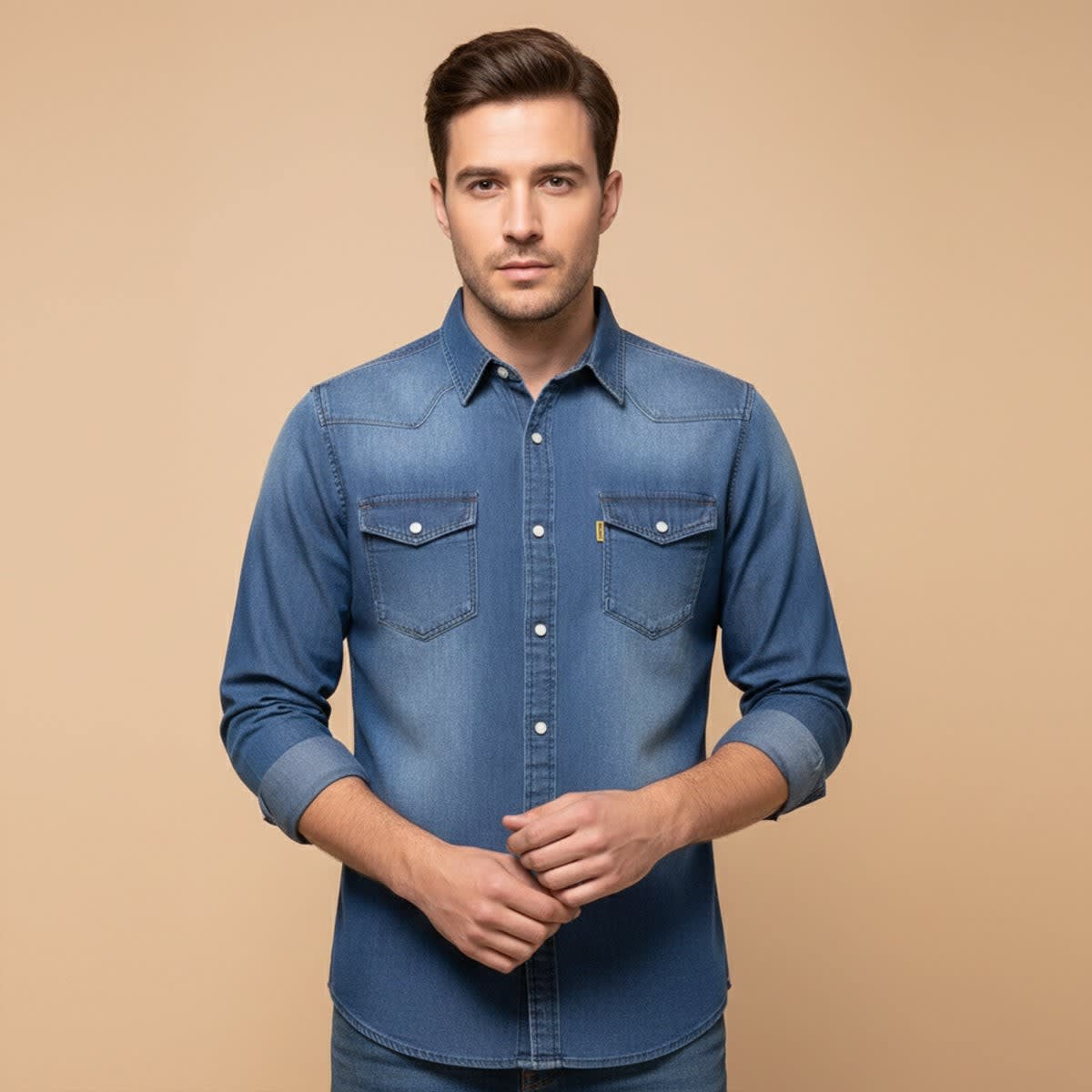 Jake Stretch Denim Shirt_2