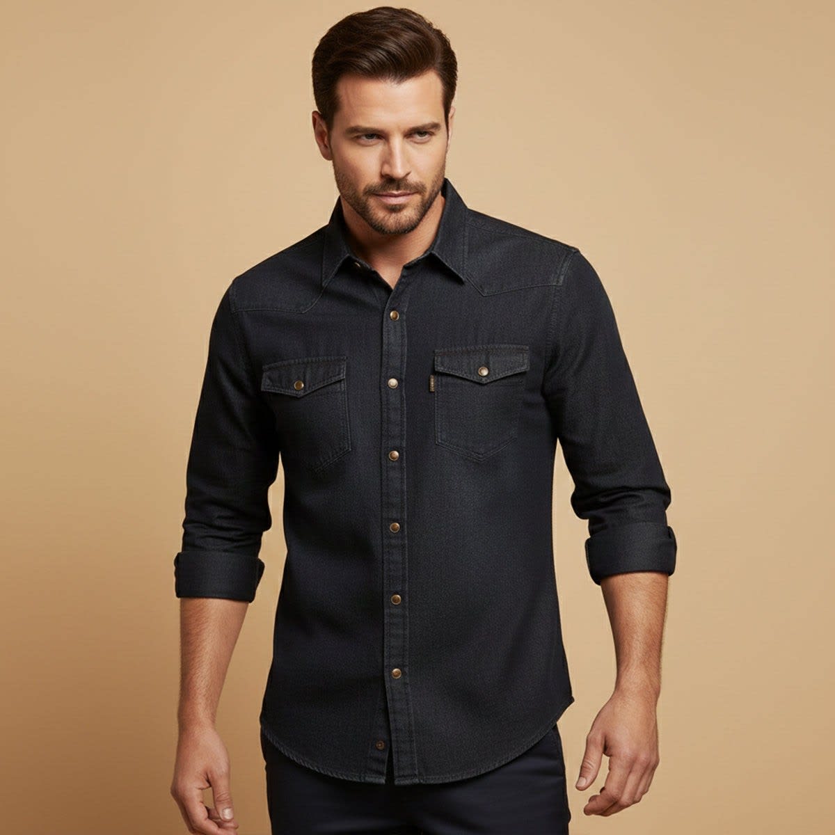 Jake Stretch Denim Shirt_6