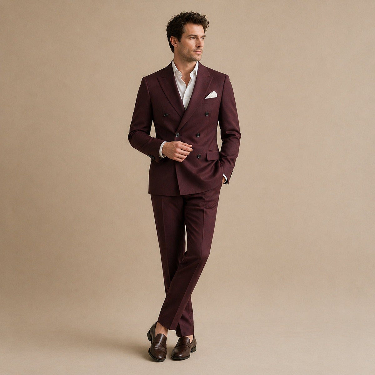 Arnold Double Breasted Tailored Fit Suit_10
