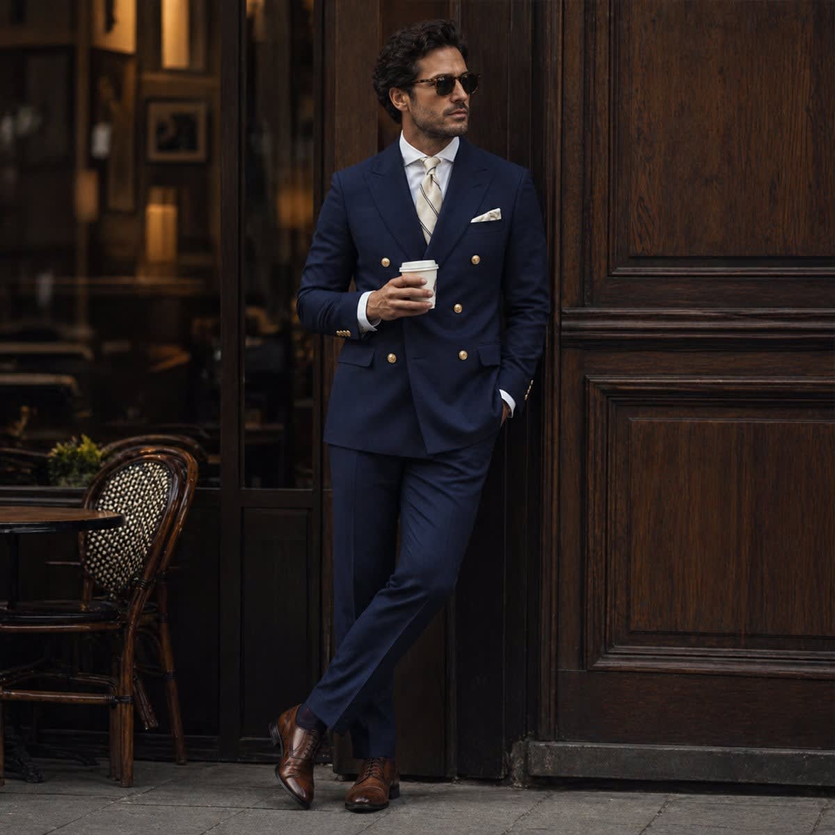 Arnold Double Breasted Tailored Fit Suit_12
