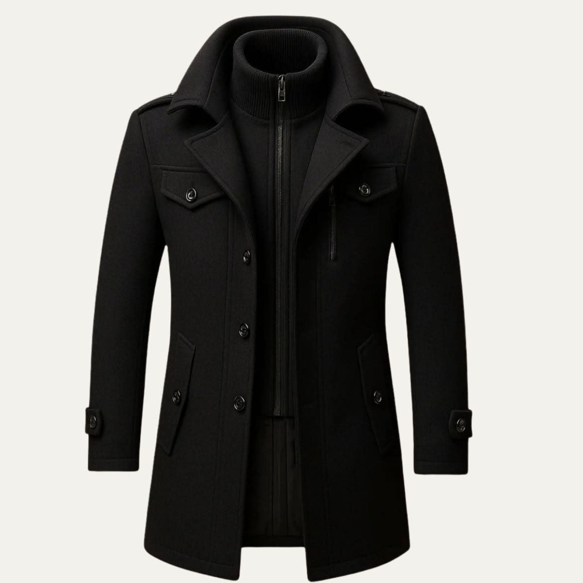 Kaleb Slim Fit Layered Winter Coat_5
