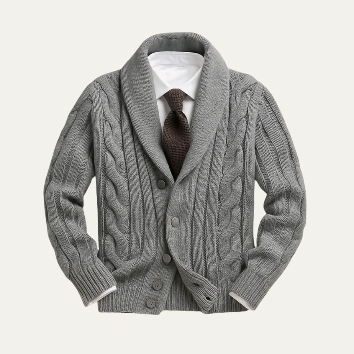 Jamal Merino Wool Shawl Collar Cardigan_6