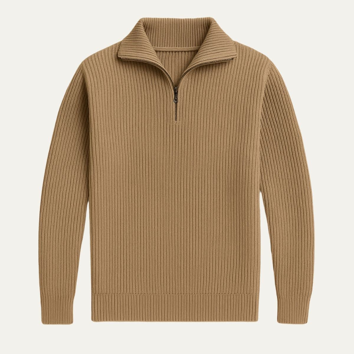 Horace Merino Wool Quarter Zip Sweater_12