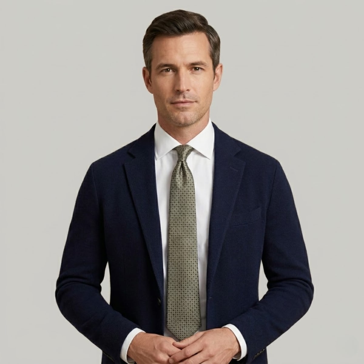 Clinton Champagne Micro Dot Necktie_2