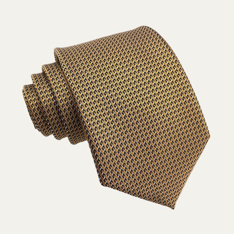 Conway Gold Basketweave Necktie_1