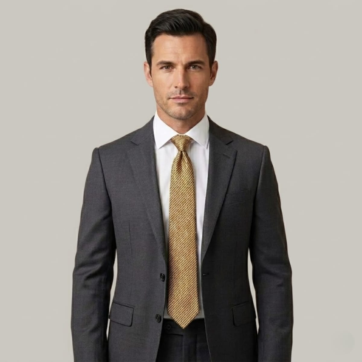 Conway Gold Basketweave Necktie_2