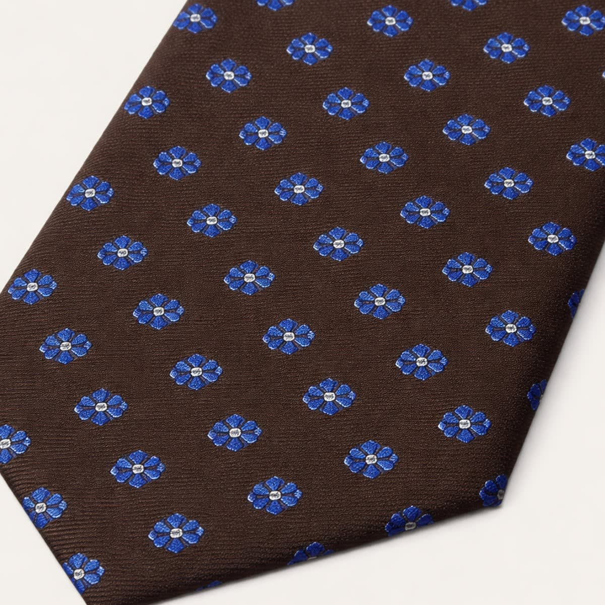 Coby Dark Brown Floral Necktie_4