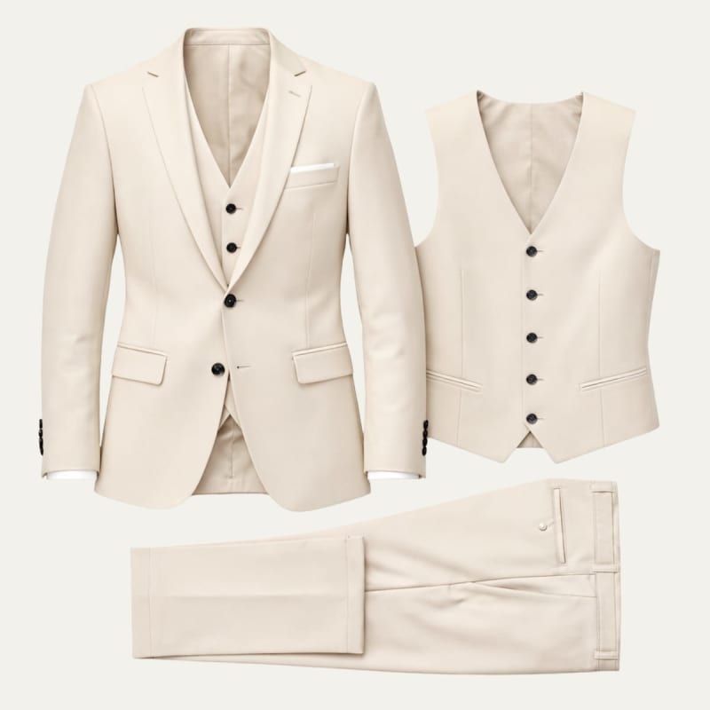 Brent Peak Lapel Three Piece Suit_1