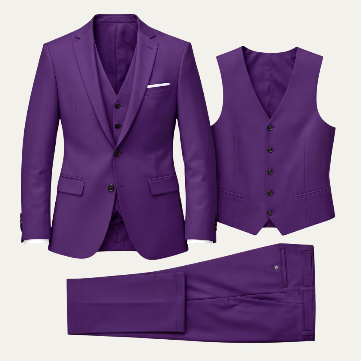 Brent Peak Lapel Three Piece Suit_7