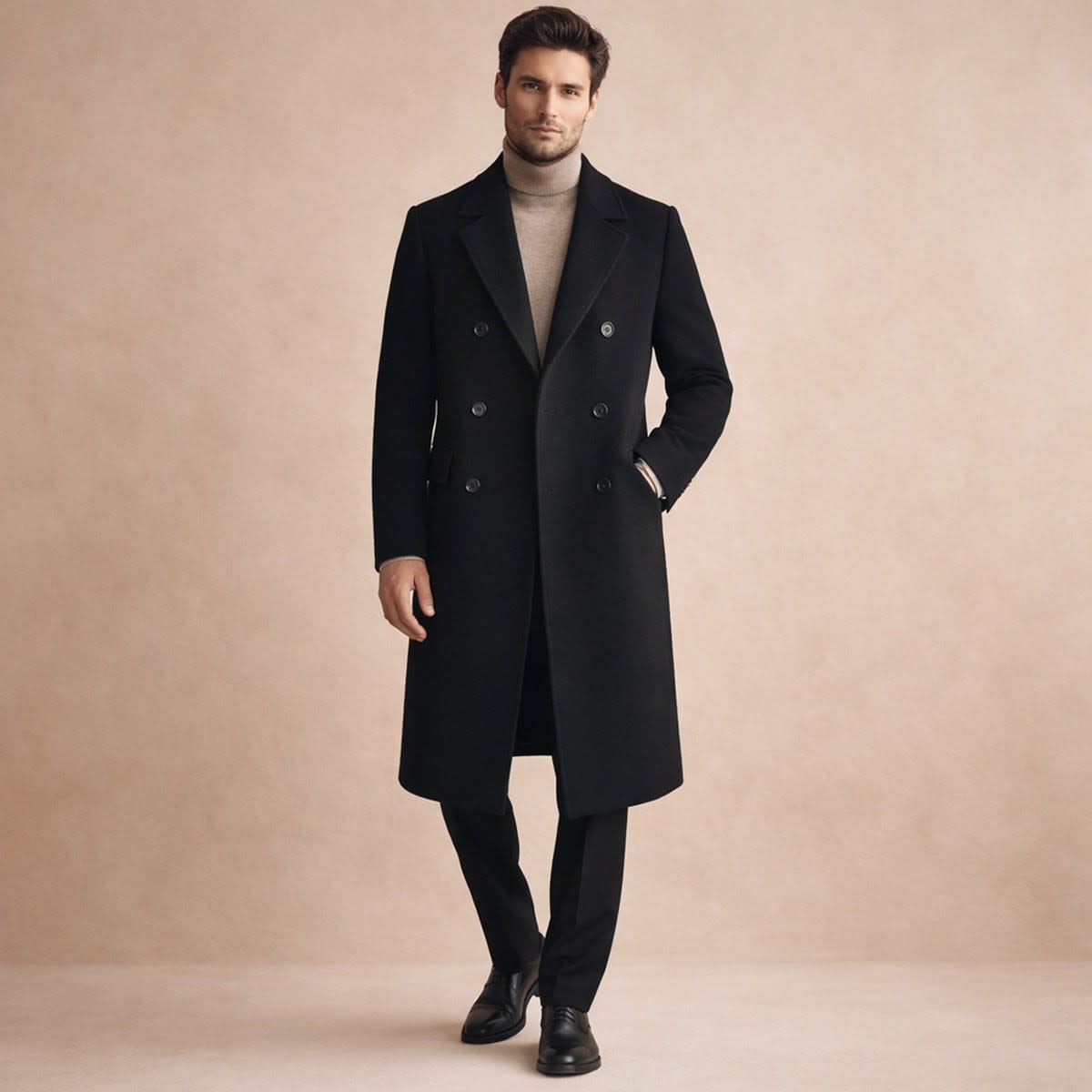 Jose Cotton Blend Double Breasted Overcoat_6