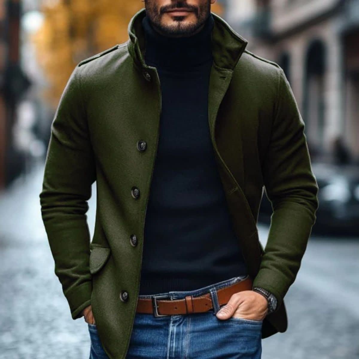 Brant Wool Blend Stand Collar Coat_2