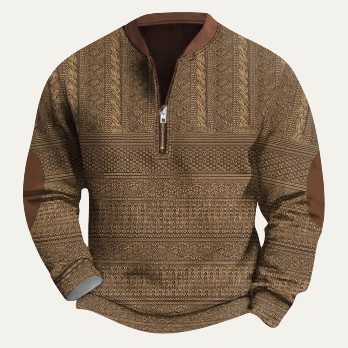 Kade Half Zip Cable Knit Sweater_5