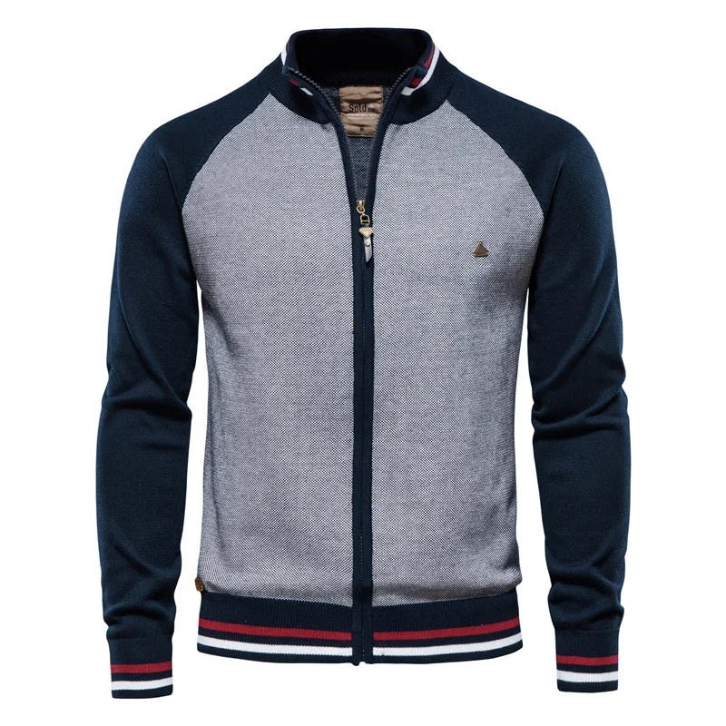 Cassian Color Block Zip Up Cardigan_4