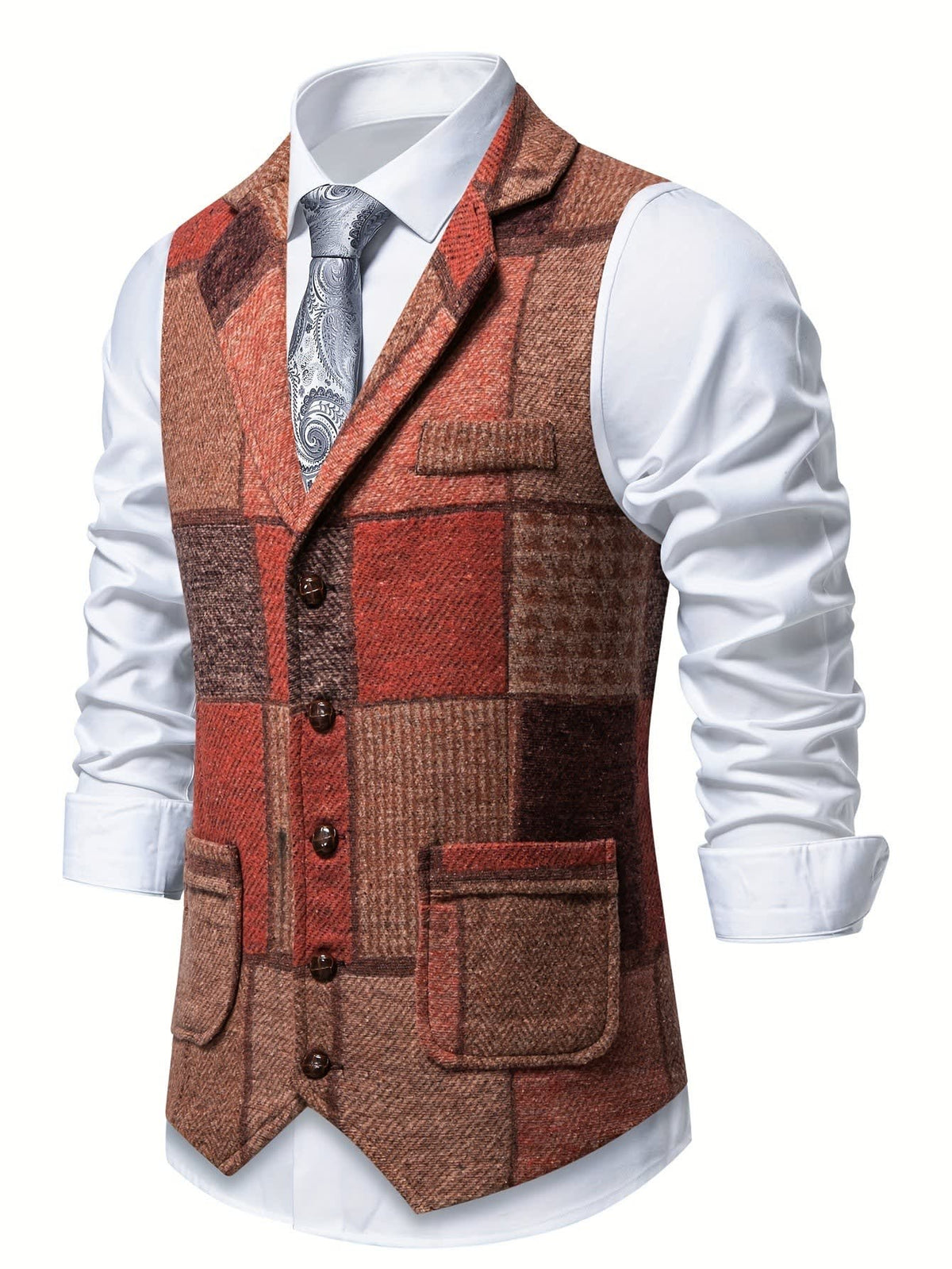 Clement Patchwork Tweed Vest_29