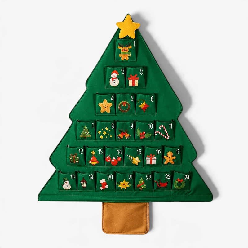 Felt Christmas Tree Advent Calendar 2026 with 24 Pockets Holiday Countdown Gift for Christmas Lovers_1