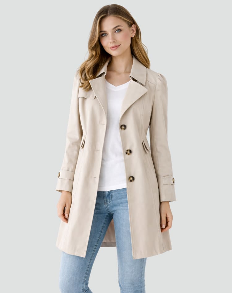 Bonnie Slim Fit Lightweight Trench Coat_5