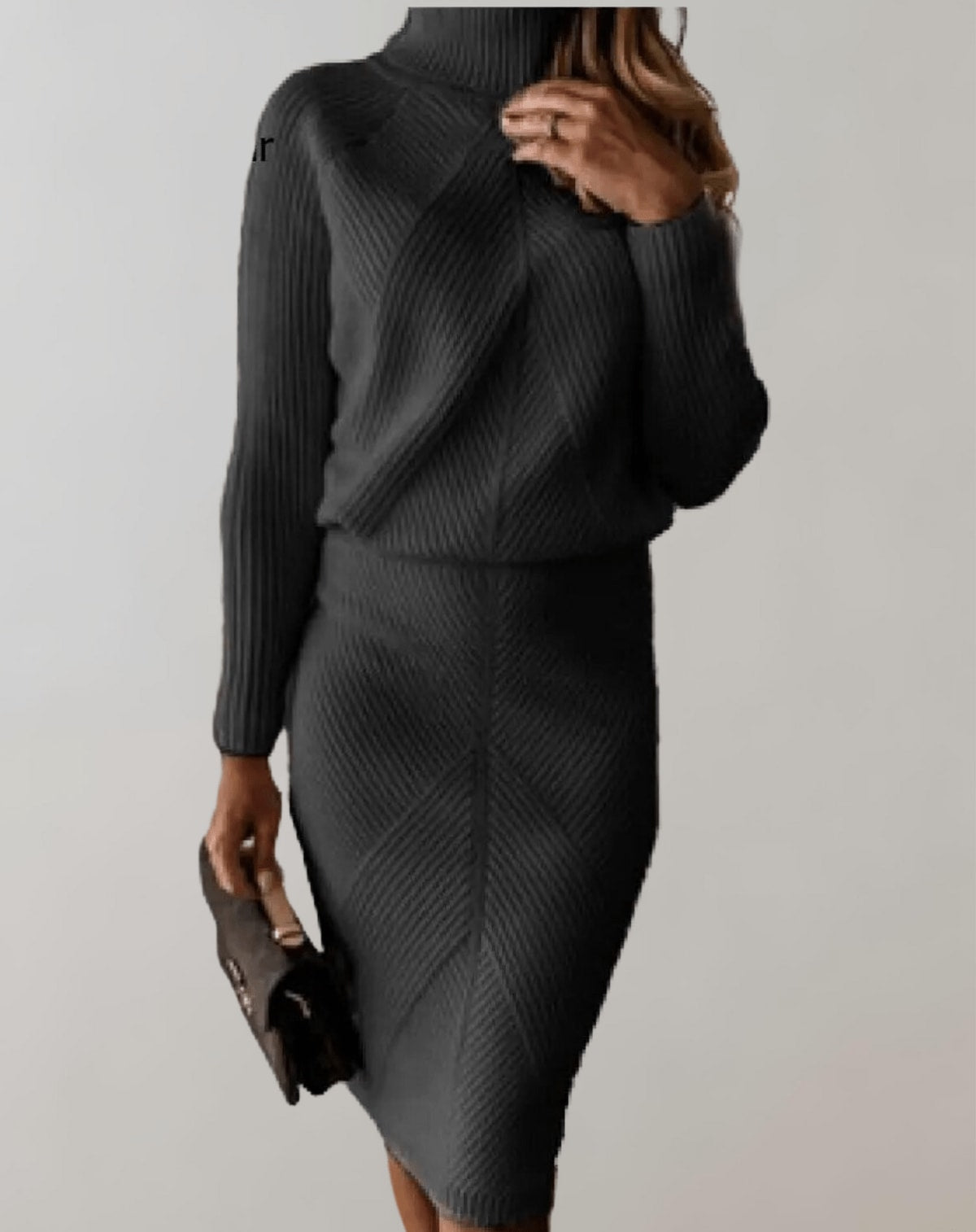 Remi Ribbed Knit Turtleneck Skirt Set_12