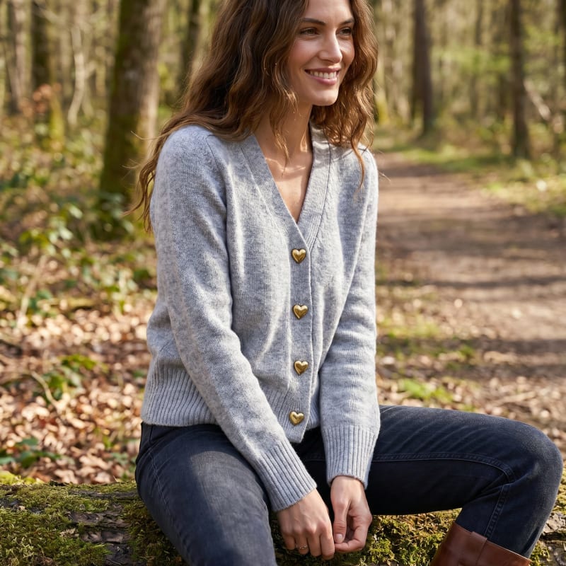 Reeve V-Neck Button Front Knit Cardigan_1