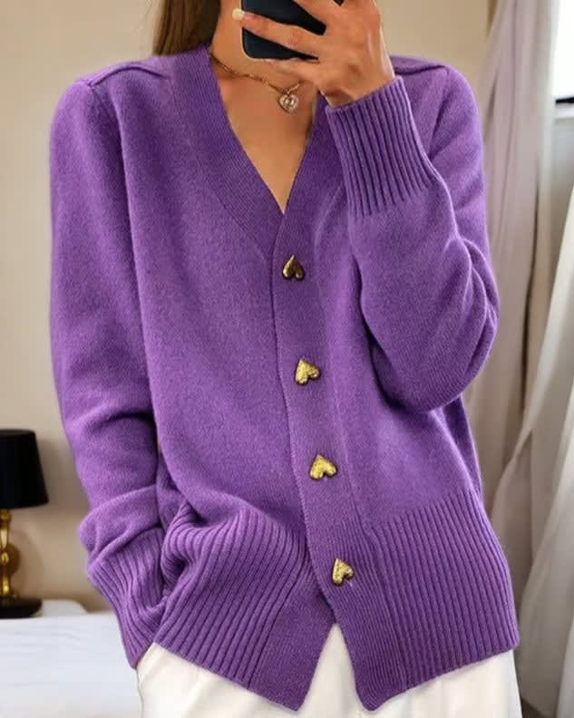 Reeve V-Neck Button Front Knit Cardigan_4