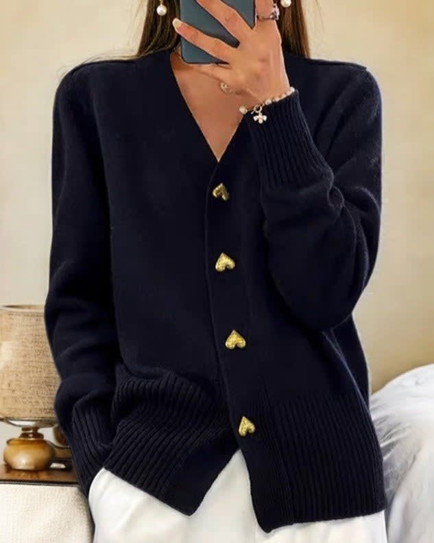 Reeve V-Neck Button Front Knit Cardigan_6