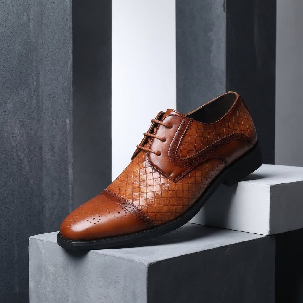 Sheldon Italian Leather Brogue Oxford Shoes_10