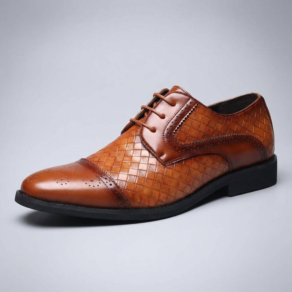 Sheldon Italian Leather Brogue Oxford Shoes_12