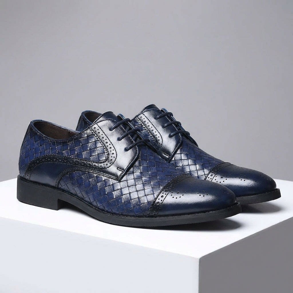 Sheldon Italian Leather Brogue Oxford Shoes_15