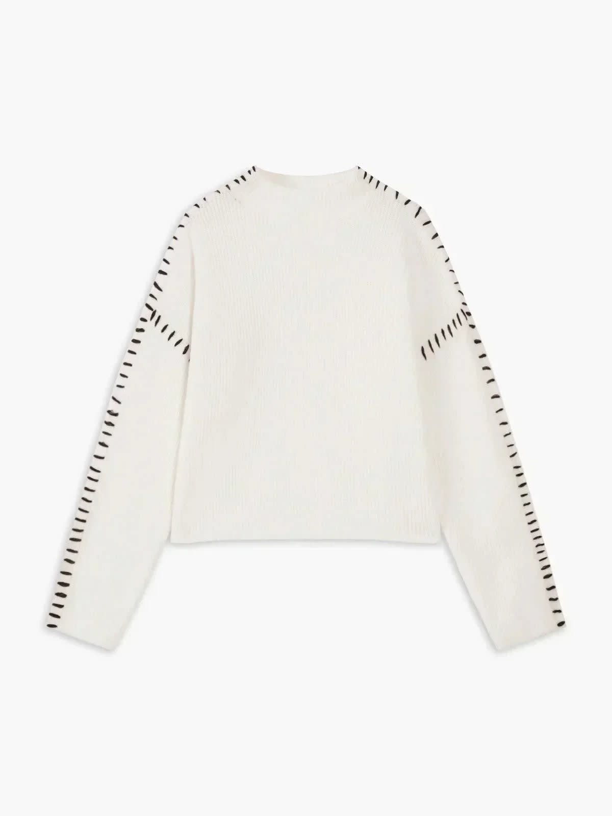 Julissa Oversized Whipstitch Mock Neck Sweater_14