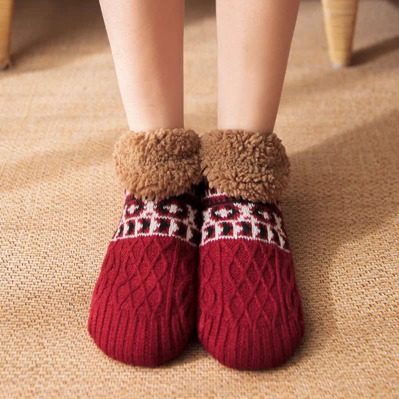 Bethany Sherpa Lined Wool Slipper Socks_7