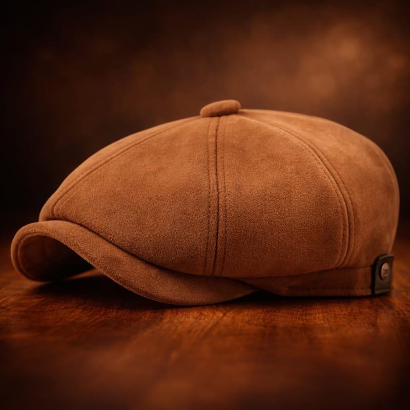 Dane Faux Suede Newsboy Cap_1