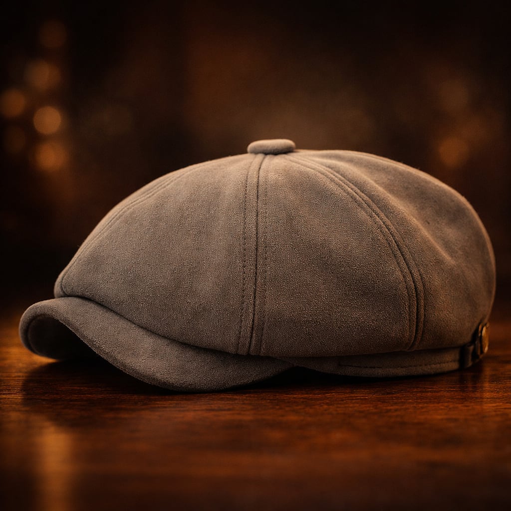 Dane Faux Suede Newsboy Cap_3