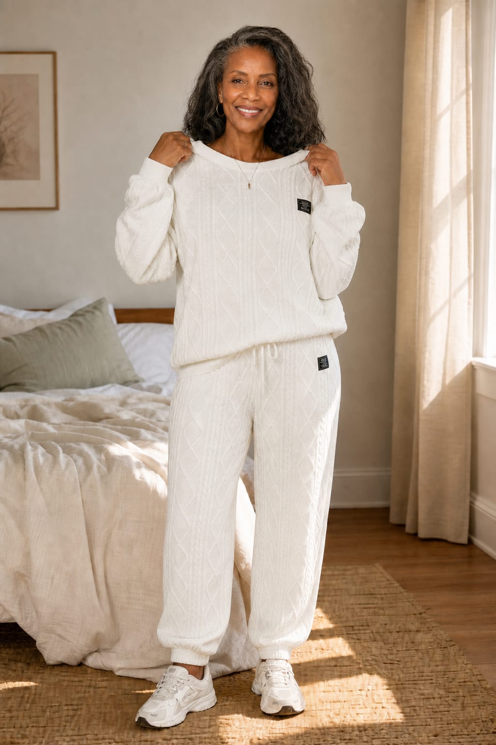 Florence Quilted Knit Sweater and Jogger Pants Two Piece Set_2
