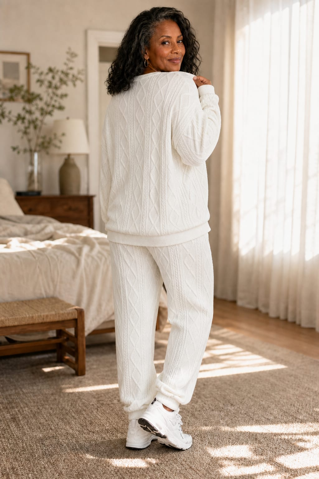 Florence Quilted Knit Sweater and Jogger Pants Two Piece Set_5