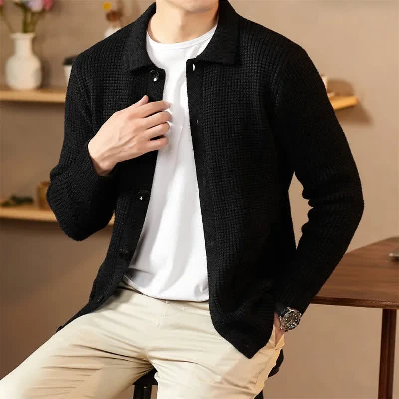 Bryce Waffle Knit Button Front Cardigan_6
