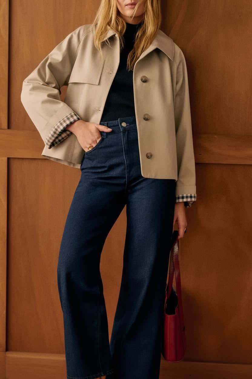 Paige Cropped Cotton Trench Coat_4