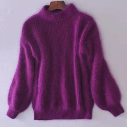 Vada Fuzzy Knit Turtleneck Sweater_8