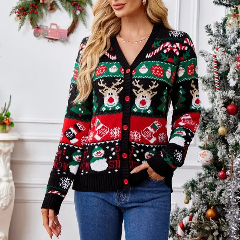 Dagny Reindeer Christmas Cardigan_2