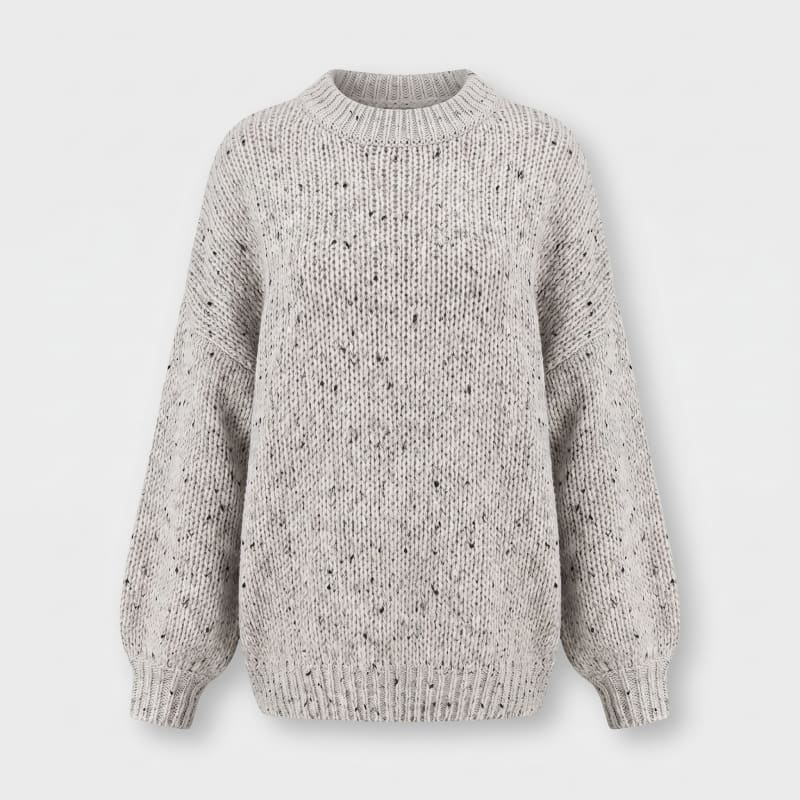 Maryann Oversized Chunky Speckled Knit Sweater_1