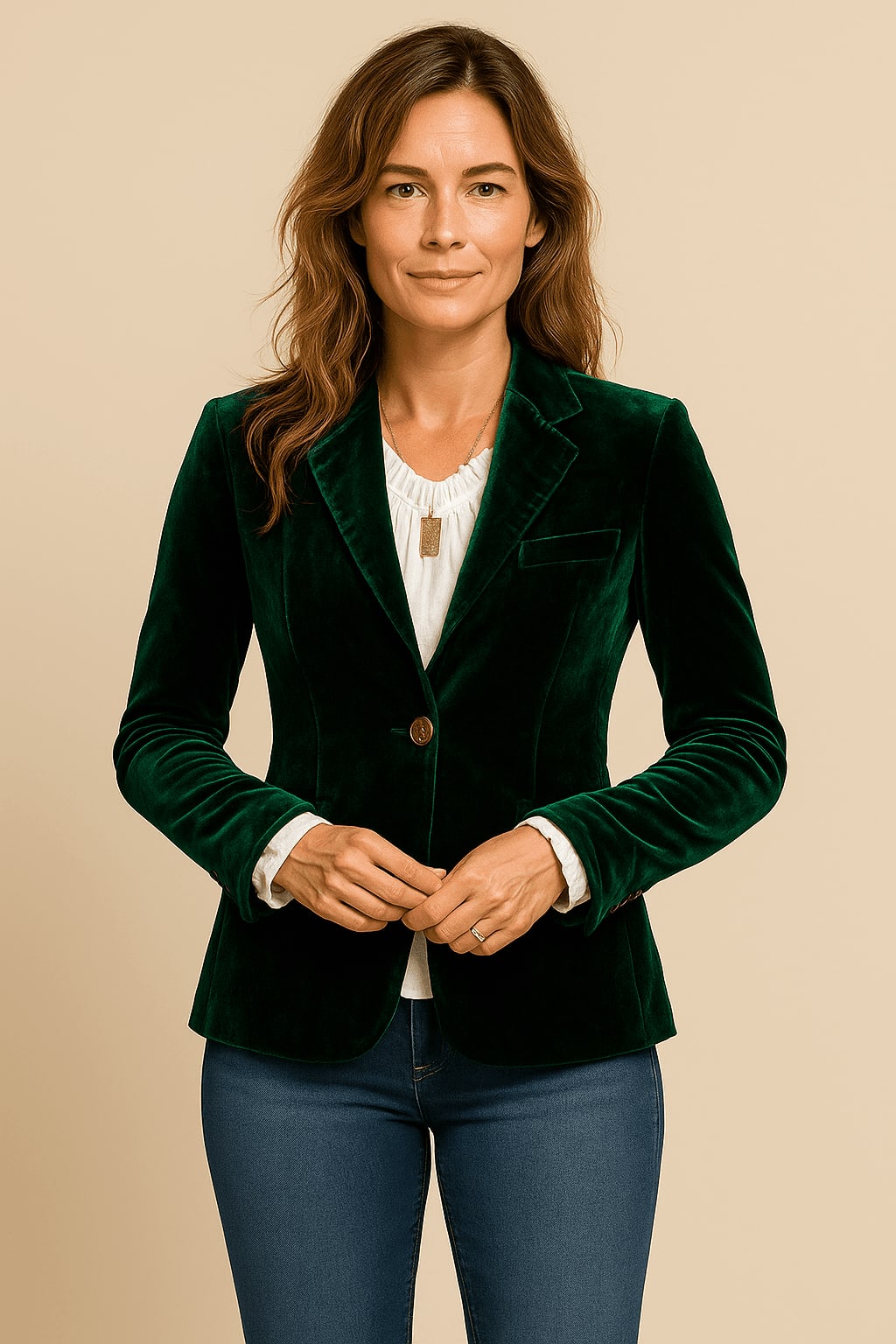 Leonie Single Breasted Notched Lapel Blazer_3