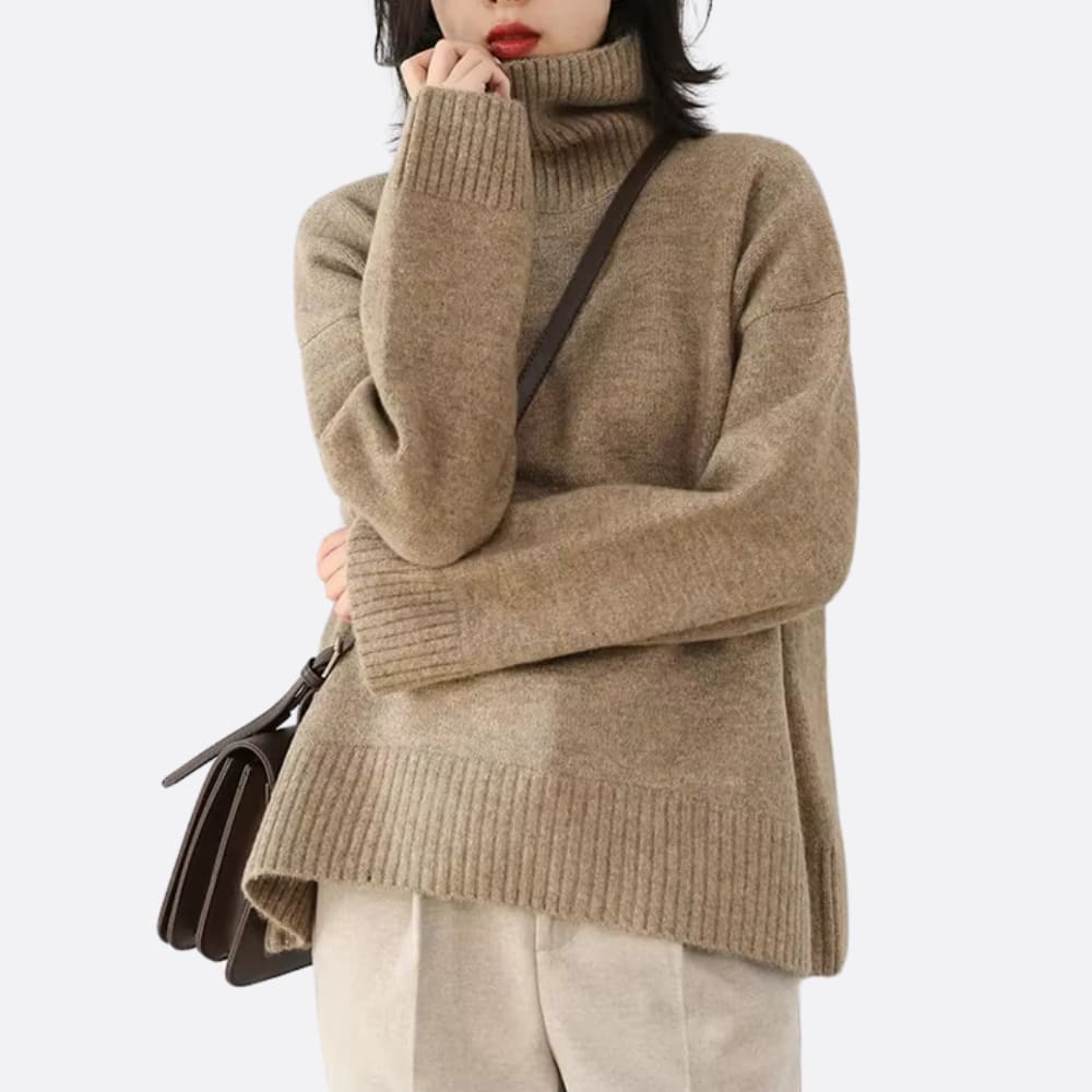 Scarlett Oversized Knit Turtleneck Sweater_4