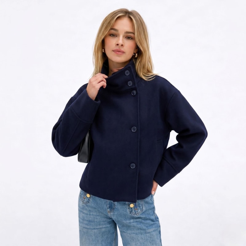 Leonora Funnel Neck Cropped Jacket_1